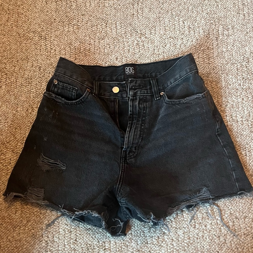 Urban outfitters black A-line Denim cutoff shorts